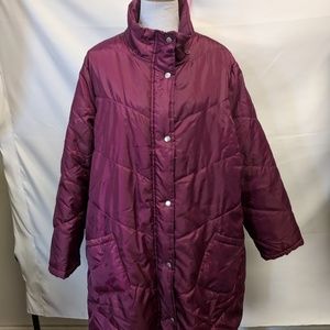 Womens xxl red rain puffy coat
